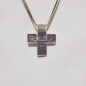 Silpada 925 Filigree Cross w/ Silpada Necklace